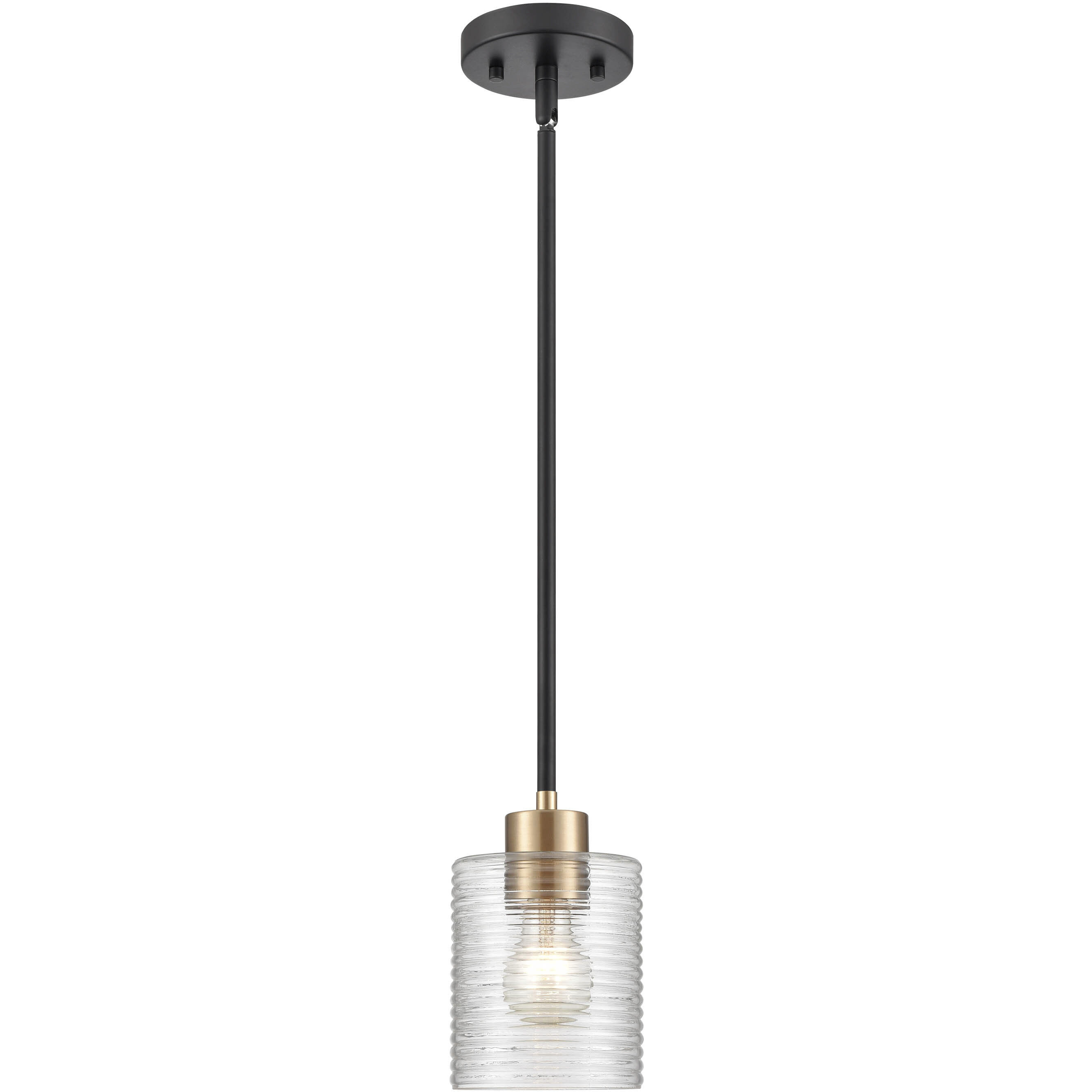Renitta 1 Light 5 inch Matte Black/Modern Gold Mini Pendant Ceiling Light